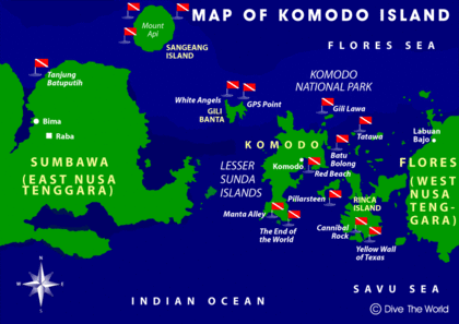 Map of Komodo (click to enlarge in a new window)